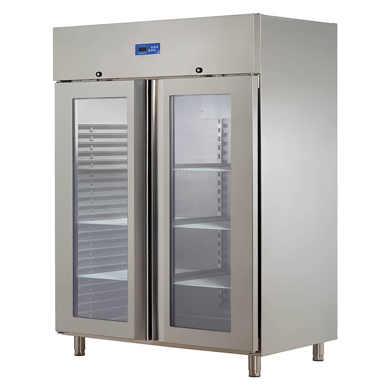Öztiryakiler Çift Cam Kapılı Dik Tip Buzdolabı 1400 Lt (-2 / +8 °C) Monoblok Motor 304 Kalite