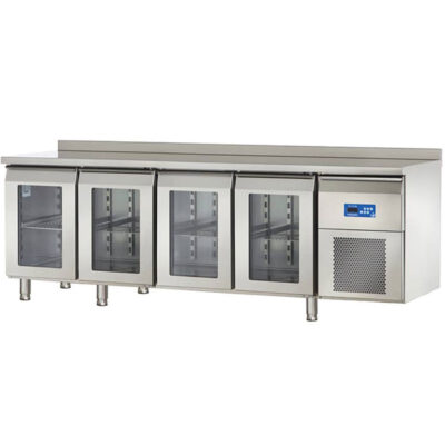 Öztiryakiler Dört Cam Kapılı Yatay Tezgah Tipi Buzdolabı 518 Lt (-2 / +8 °C) Monoblok Motor 304 Kalite