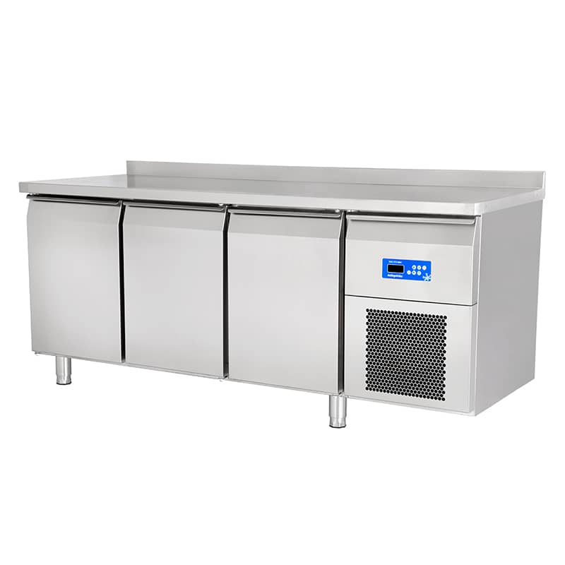 Öztiryakiler Üç Kapılı Yatay Tezgah Tipi Buzdolabı 380 Lt (-2 / +8 °C) Monoblok Motor 304 Kalite