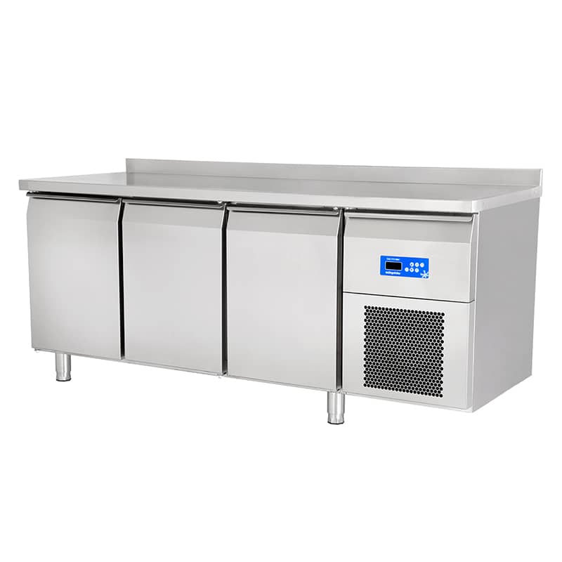 Öztiryakiler Üç Kapılı Yatay Tezgah Tipi Derin Dondurucu 380 Lt (-5 / -22 °C) Monoblok Motor 304 Kalite