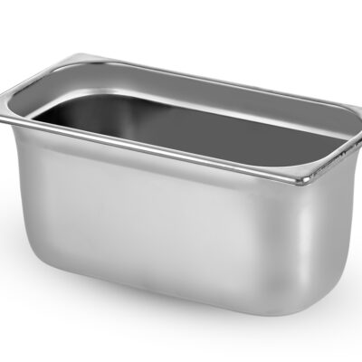 Paslanmaz Gastronom Küvet 1/3 - 20 mm (0.75 Lt) 304 Kalite